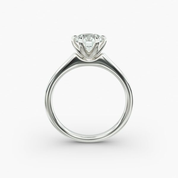 Tapered Six Prong Diamond Engagement Ring - Image 5