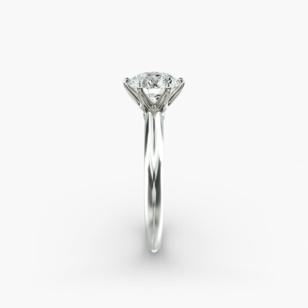 Round Cut Solitaire (Six Prong) Engagement Ring - Image 6