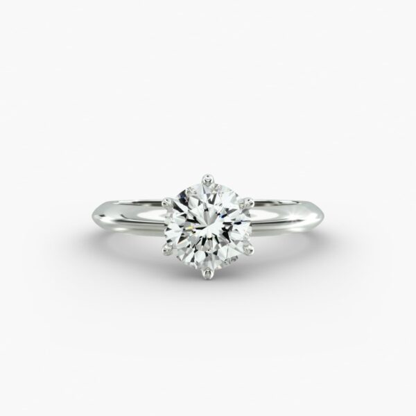 Round Cut Solitaire (Six Prong) Engagement Ring