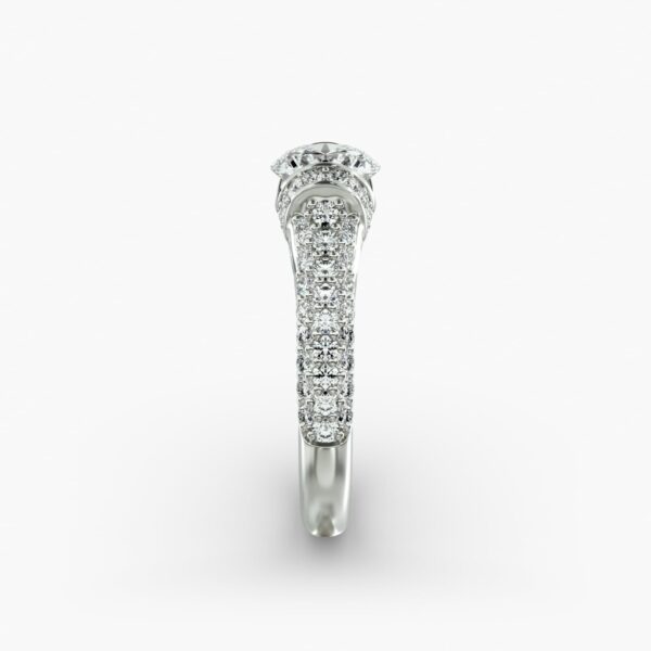 Half Bezel Diamond Engagement Ring - Image 6