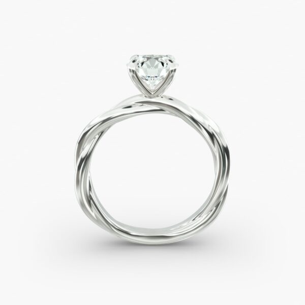 Round cut Solitaire Engagement Ring - Image 3