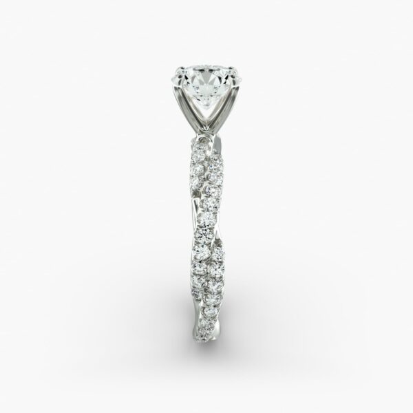 Pavé Twist Diamond Engagement Ring - Image 6