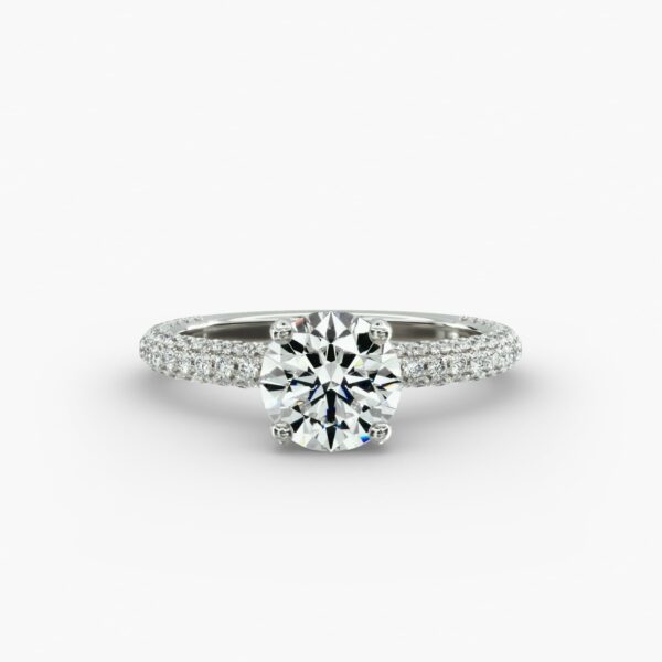 Trio Micropavé Engagement Ring
