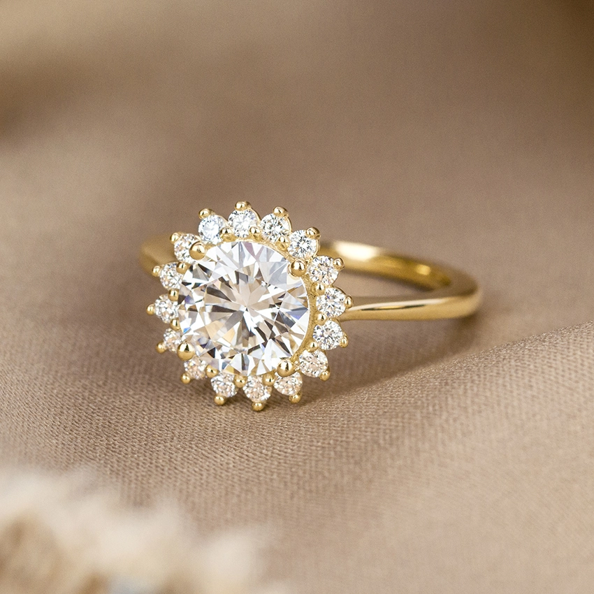 Halo Diamond Engagement Ring - Image 6