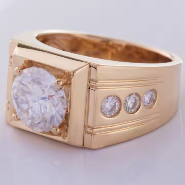 Open Ring Moissanite Engagement Ring - Image 2