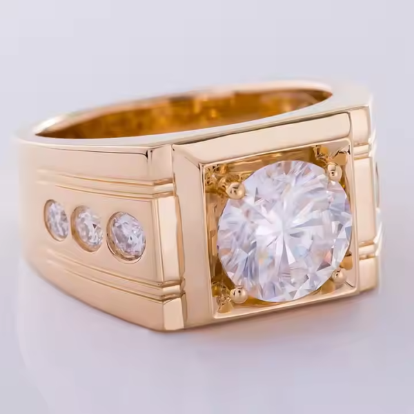 Open Ring Moissanite Engagement Ring - Image 6