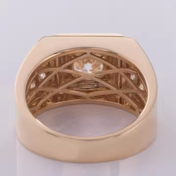 Open Ring Moissanite Engagement Ring - Image 3