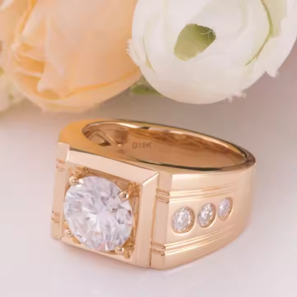 Open Ring Moissanite Engagement Ring