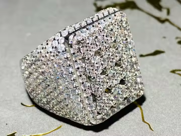 moissanite Diamond Ring Unisex Sizes hip hop rings - Image 4