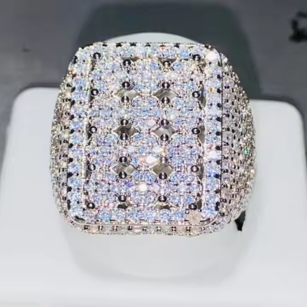moissanite Diamond Ring Unisex Sizes hip hop rings - Image 5
