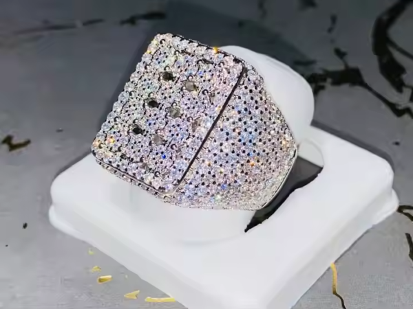 moissanite Diamond Ring Unisex Sizes hip hop rings - Image 6