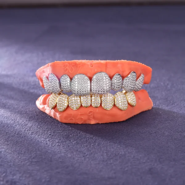 Custom Two Tone Iced Out Grillz. - Image 2