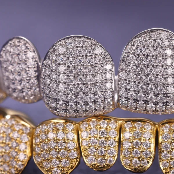 Custom Two Tone Iced Out Grillz. - Image 3