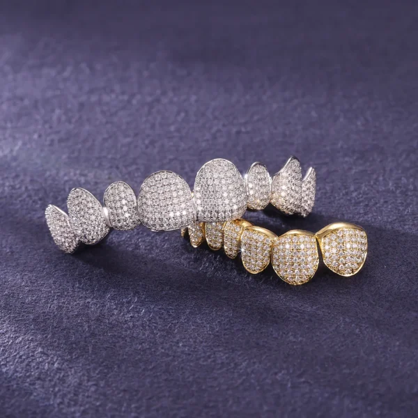 Custom Two Tone Iced Out Grillz. - Image 4