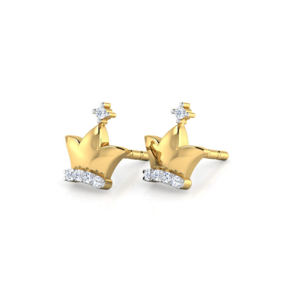 Elsa Tiara Kids' Diamond Earrings.