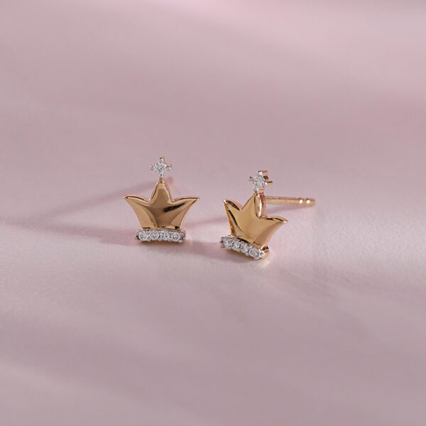 Elsa Tiara Kids' Diamond Earrings. - Image 2