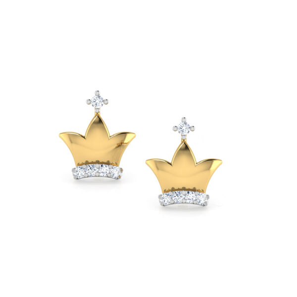 Elsa Tiara Kids' Diamond Earrings. - Image 5