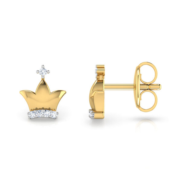 Elsa Tiara Kids' Diamond Earrings. - Image 6