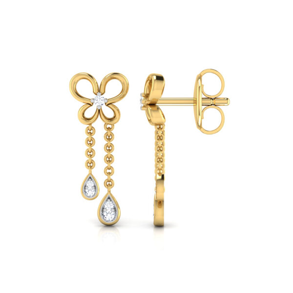 Butterfly Dew Kids' Diamond Earrings - Image 2