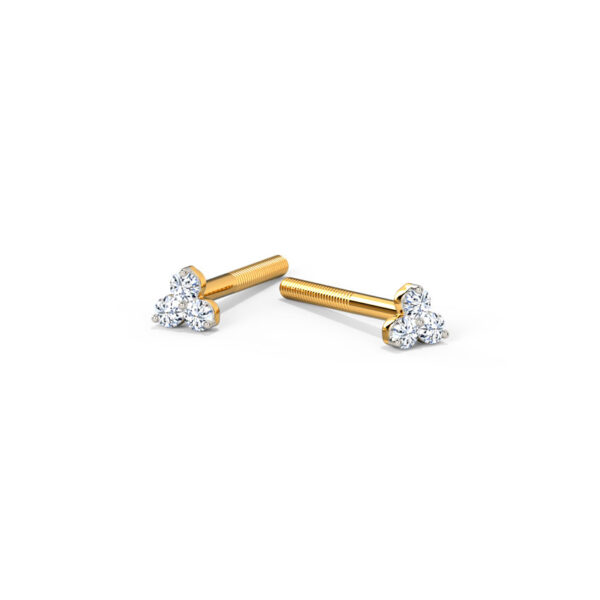 Classic Trio Kids' Diamond Earrings. - Image 4