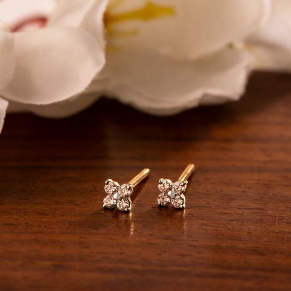 four prong Kids' Diamond Earrings - Image 3