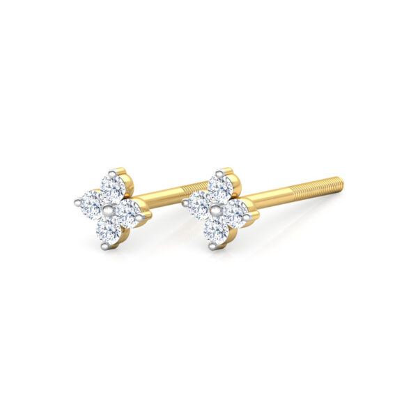 four prong Kids' Diamond Earrings - Image 5