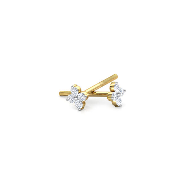 four prong Kids' Diamond Earrings - Image 6