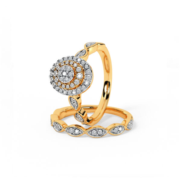 Diamond Bridal Ring Set - Image 4
