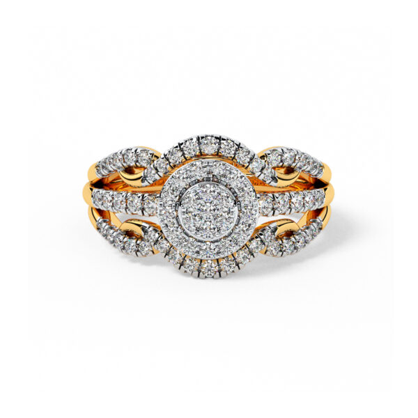 Solitaire Bridal Ring Set. - Image 2
