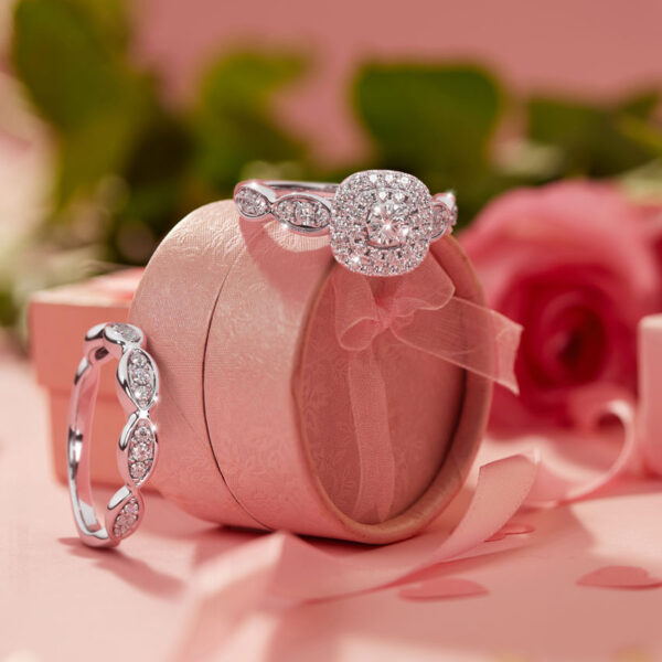 Wedding Bridal Ring Set - Image 4