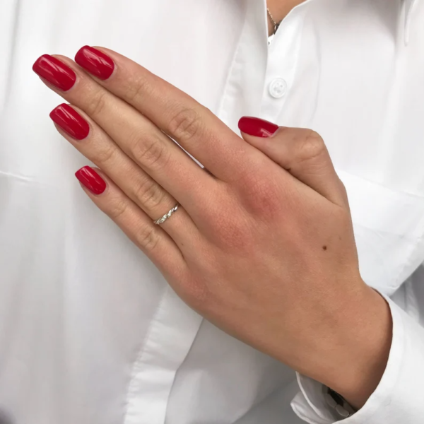 White Gold Wedding Ring, Gold And Simple Diamond Ring. - Image 5