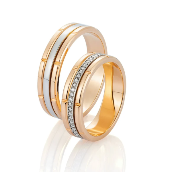 Promise Wedding Bands. 14k Gold Couples Wedding Rings. - Image 2