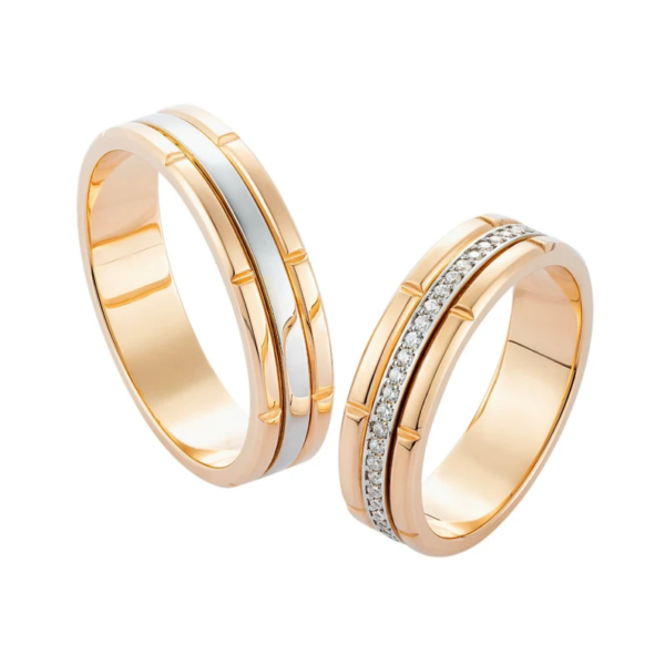 Promise Wedding Bands. 14k Gold Couples Wedding Rings. - Image 3