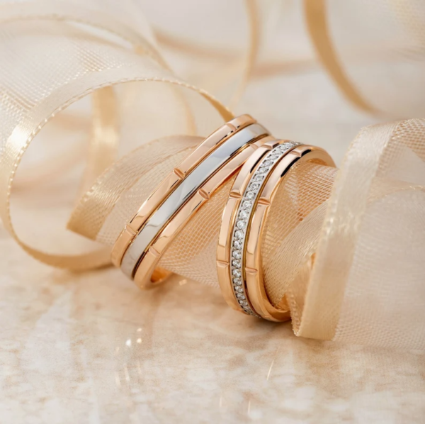 Promise Wedding Bands. 14k Gold Couples Wedding Rings. - Image 4