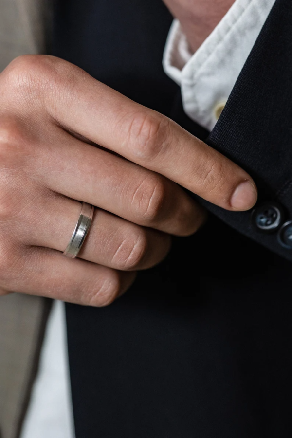 Elegant wedding rings with diamonds. Matching Couple bands. - Image 4