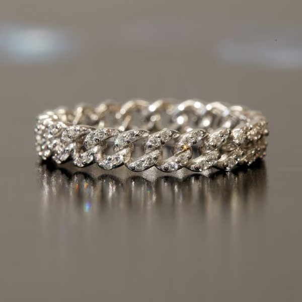 CZ Stone Pave Full Eternity Ring.
