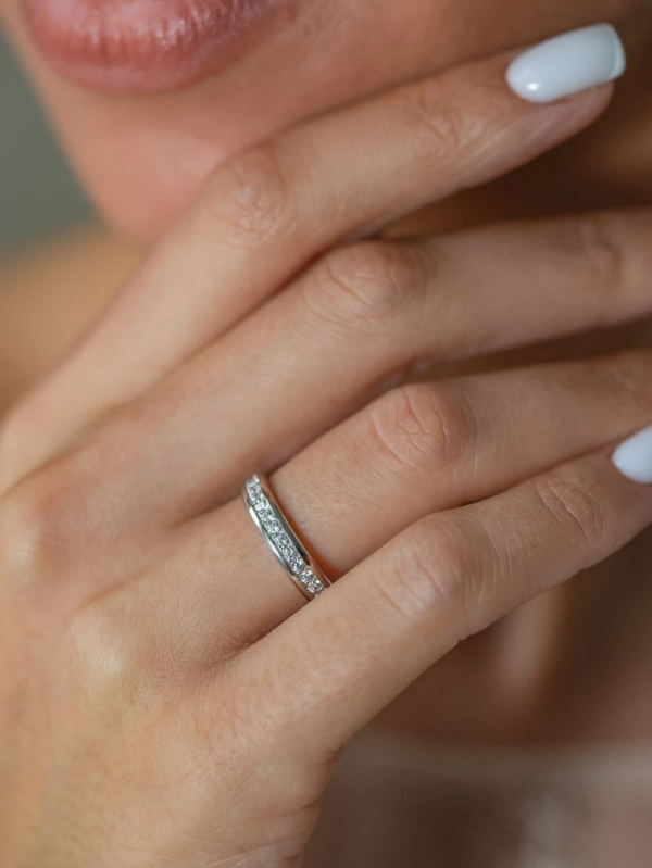Elegant wedding rings with diamonds. Matching Couple bands. - Image 8