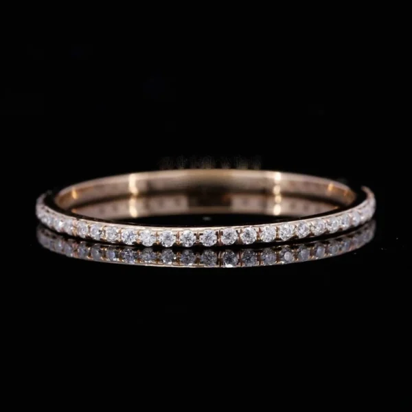 Couple wedding rings. Diamond bands.