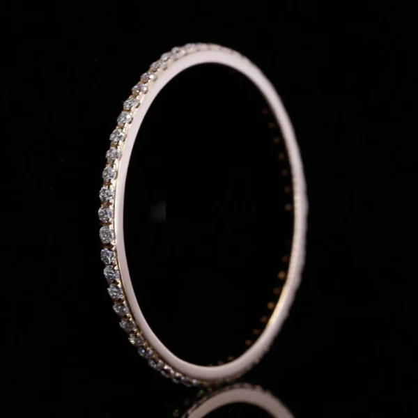Couple wedding rings. Diamond bands. - Image 2