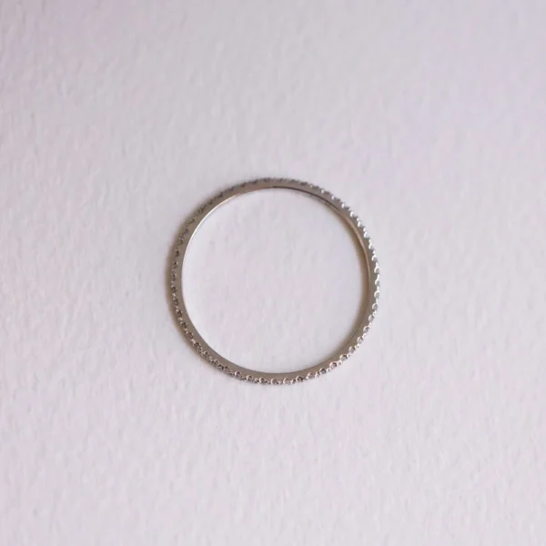 Couple wedding rings. Diamond bands. - Image 4