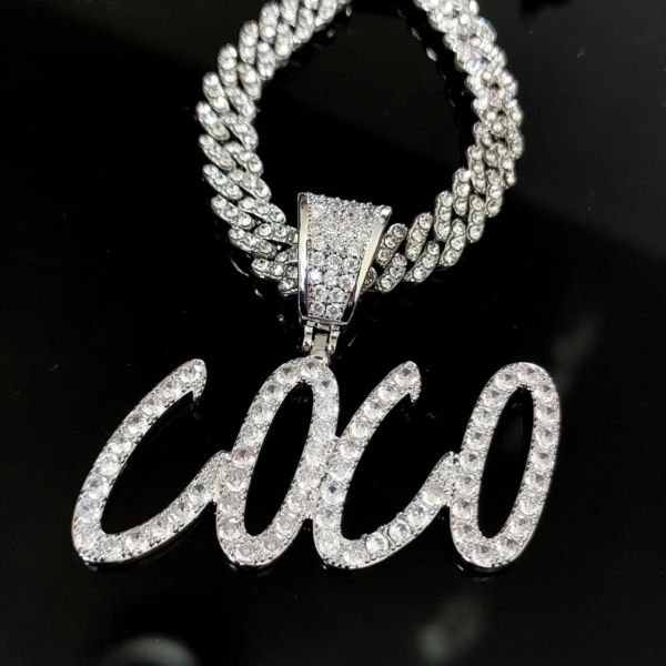 Custom Personalized Nameplate, Hip Hop Necklace, - Image 5