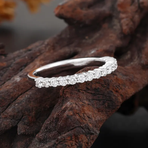 Eternity White Gold Stackable Ring. - Image 2