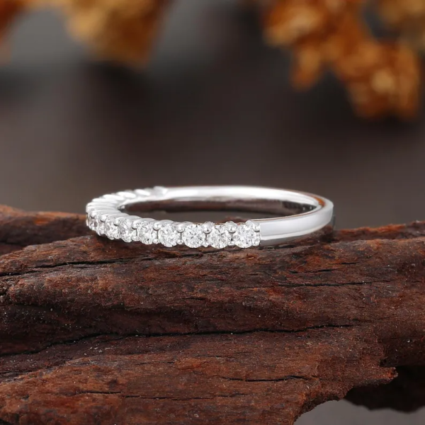 Eternity White Gold Stackable Ring. - Image 3