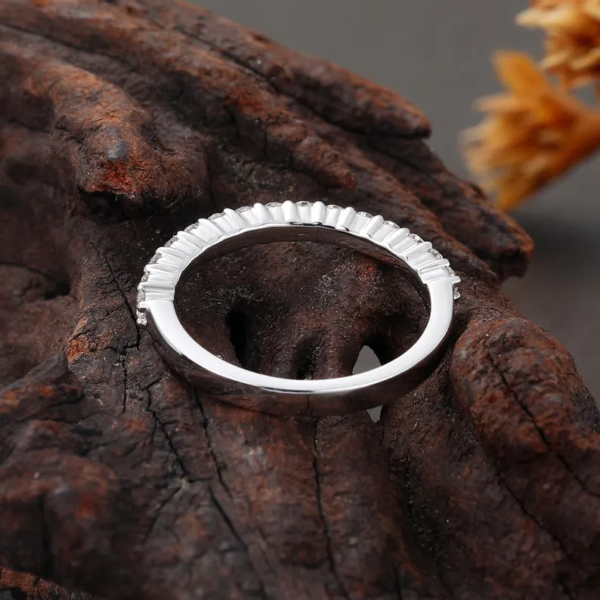 Eternity White Gold Stackable Ring. - Image 5
