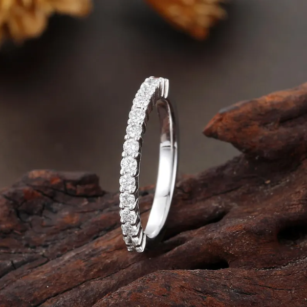 Eternity White Gold Stackable Ring. - Image 6