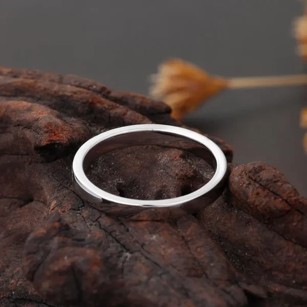 Channel Set Ring, Half Eternity Stackable Ring. - Image 4